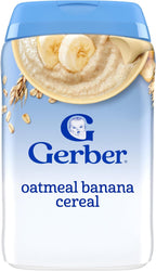 Gerber Stage 2 Baby Food, Oatmeal Banana Cereal, Probiotics Support Healthy Digestion, Baby Oatmeal Cereal