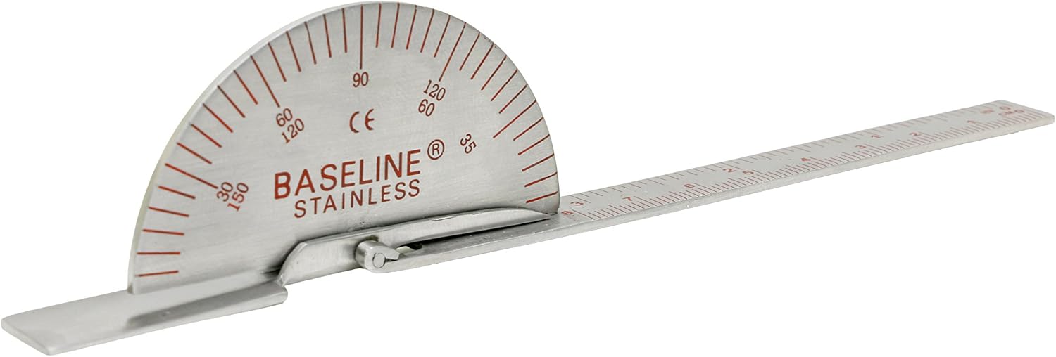 Baseline 12-1011 Finger Goniometer, Metal, Deluxe, 6"