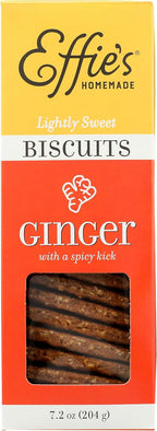 Effies Homemade, Ginger Crackers Biscuits, 7.2 Ounce