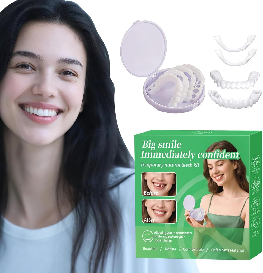 Temporary Veneers Kit for Women and Men, Tooth Replacement Kit, Nature and Comfortable (1 Count (Pack of 1), Natural)-vv1