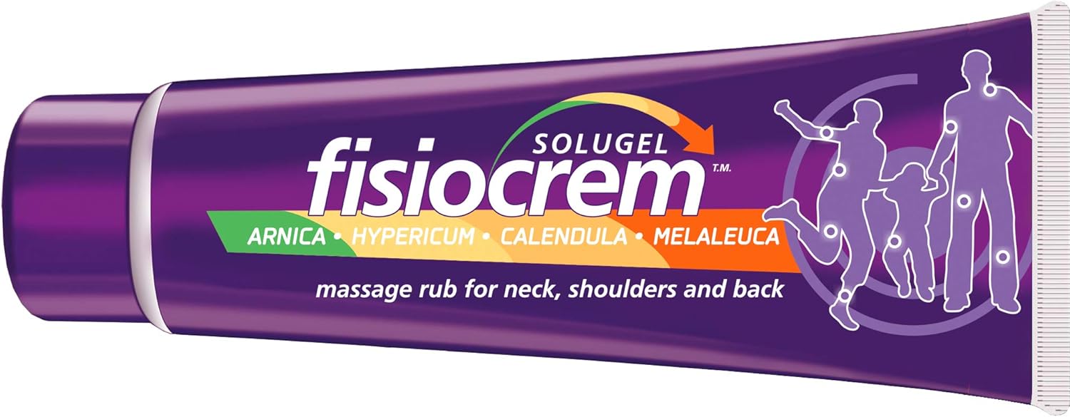 Fisiocrem Solugel - Massage rub for Neck, Shoulders and Back with Arnica - 60 ml