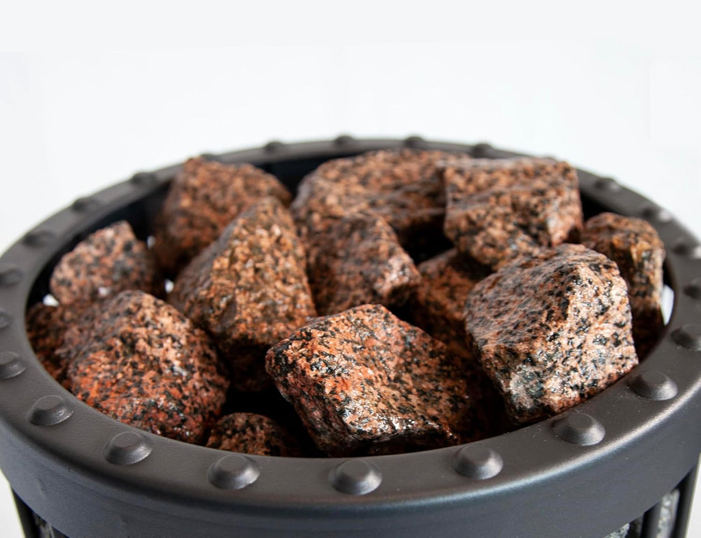 Finnsh Decorative Red Granite Sauna Heater Stones (5-10 cm, 10 kg)