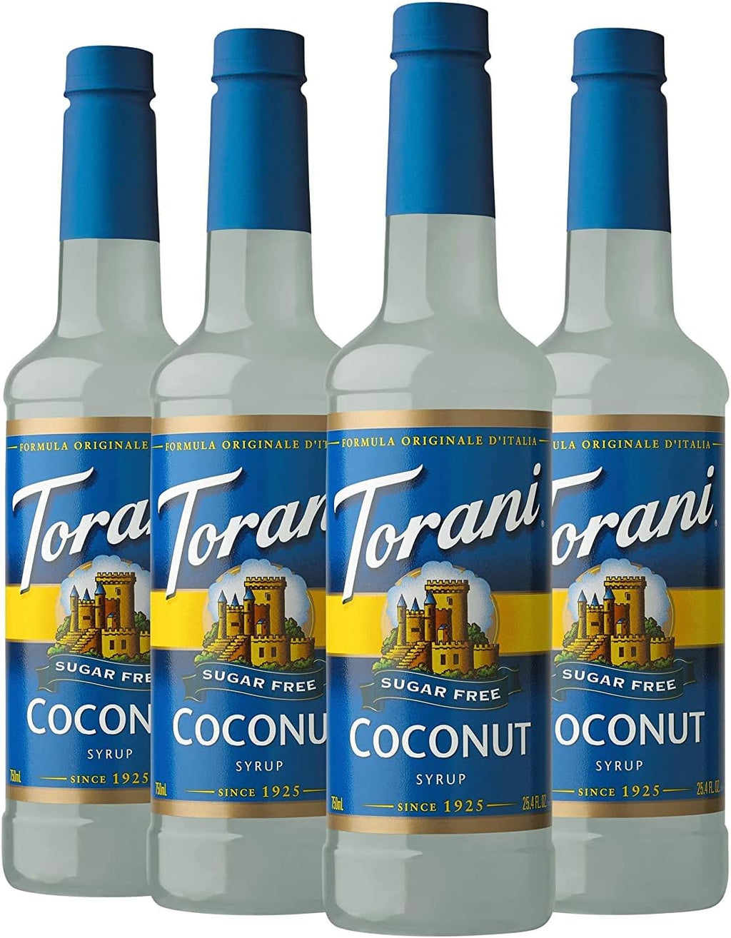 Torani Sugar Free Coconut Flavored Drink Syrup, 25.4 fl oz (Pack of 4)