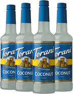 Torani Sugar Free Coconut Flavored Drink Syrup, 25.4 fl oz (Pack of 4)