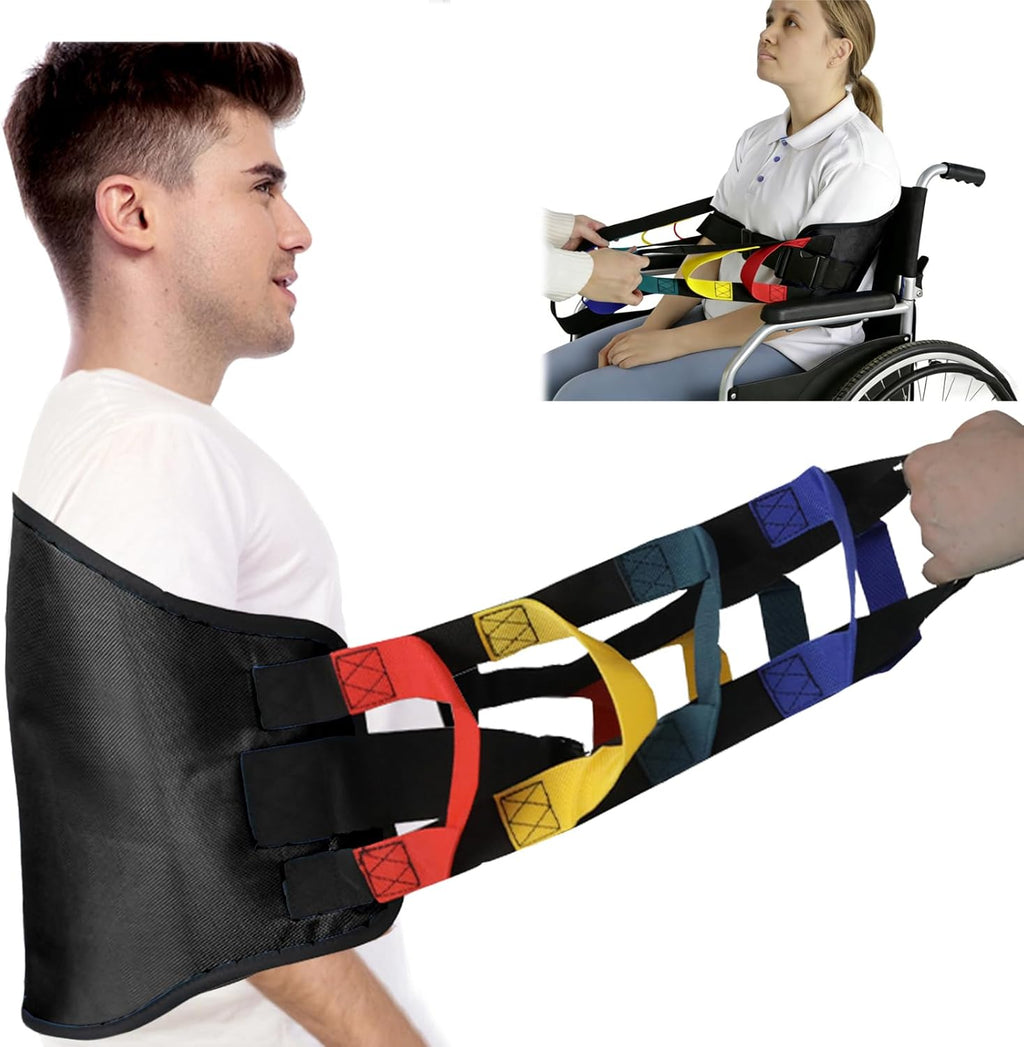 Transfer Sling,Padded Assist Gait Belt for Seniors, Heavy Duty Patient - Lifting Aids Mobility Standing and Lifting Aid for Disabled, Injured, Seniors, Elderly - Safely Move from Bed and Wheelchair
