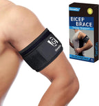 GenetGo Bicep & Tricep Tendonitis Brace Compression Sleeve - Pain Relief for Bicep and Tricep Muscle Strains, Upper Arm Support (S/M Width-3")