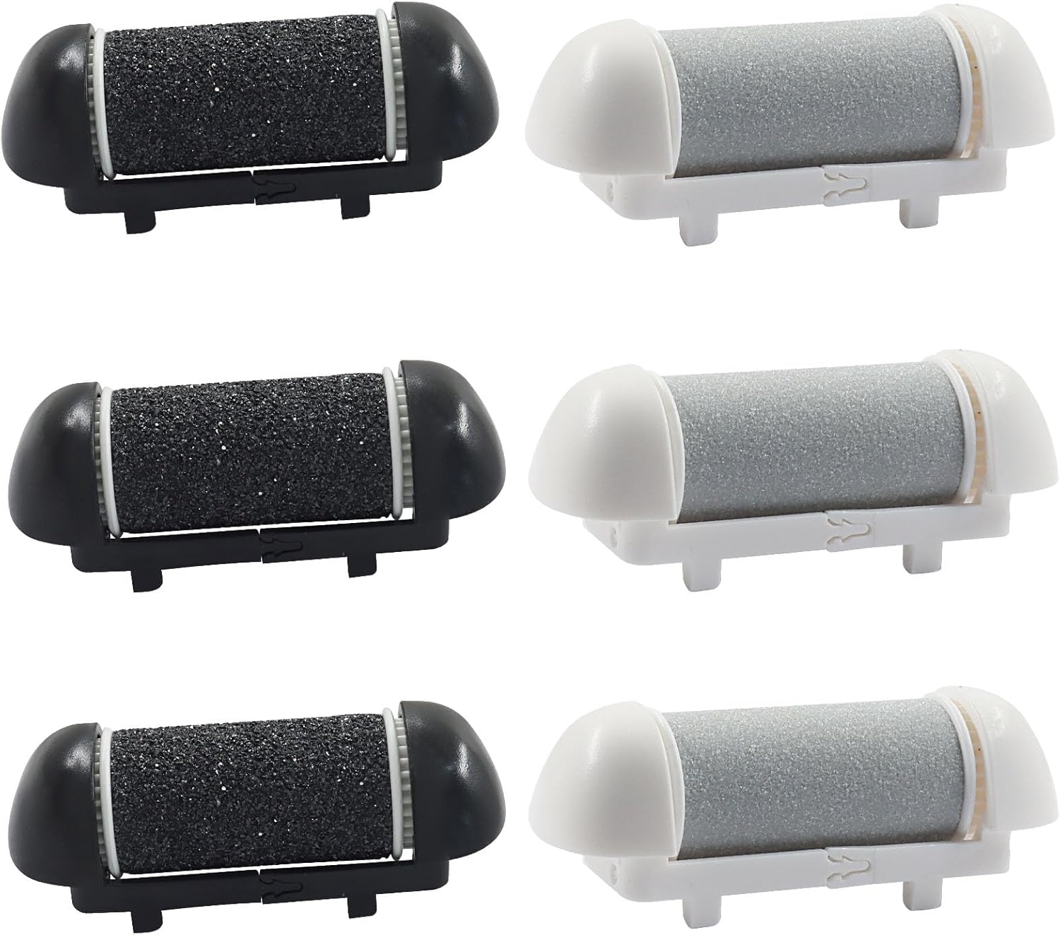 6 PCS Replacement Roller Head for Electric Callus Remover Kit, Refill Rollers for Feet Pedicure Extra Coarse, Regular, Fine Coarse 2 Each