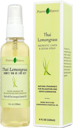 Thai Lemongrass Linen and Room Spray, Natural Air Freshener Made with Pure Lemongrass Essential Oil, Bathroom Air Freshener or Calming Pillow Spray