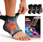 2-Pack Ankle Brace Pro Lace up Anklepro Support Women Men Bidirectional Motion Softball Ankles Sports Sock with Straps Lightweight Basketball Elastic Ankle Stabilizer for Sprained Injured Foot (Gray)