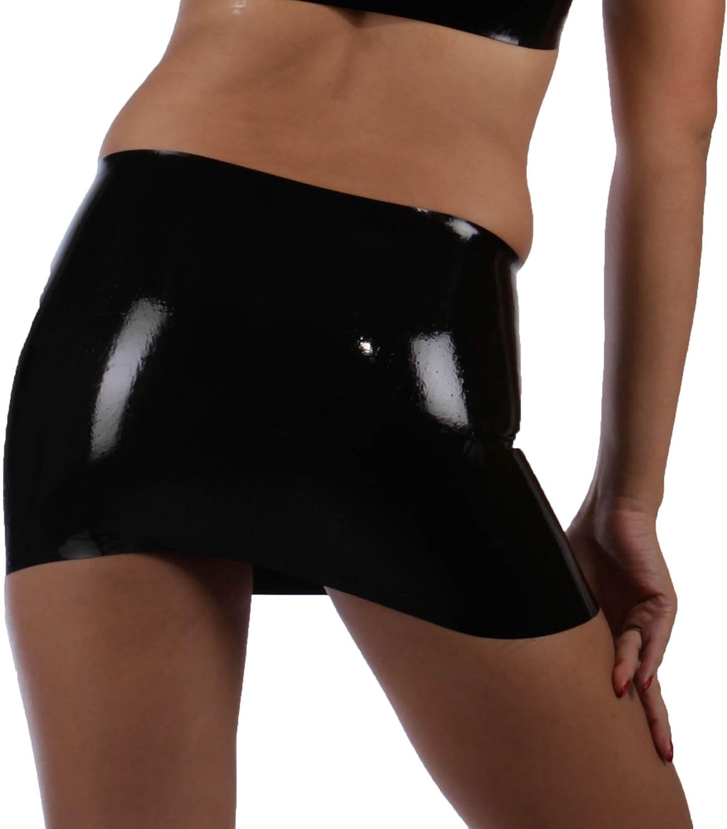 Latex Rubber Gummi Black Miniskirt (one Size)