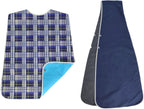 Adult Bibs-2 Pcs Washable Clothing Protectors for Elderly Seniors and Disabled | Waterproof Adult Bibs for Women & Men（L）