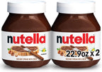 Nutella Chocolate Hazelnut Spread with Cocoa, Sweet topping for baking, breakfast and desserts, 2 Pack, 22.9 oz Each