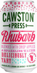 Cawston Press Sparkling Rhubarb & Apple Juice, 11.15 Ounce Cans (Pack of 24)