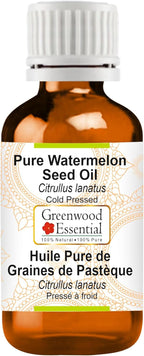 Greenwood Essential Watermelon Seed Oil (Citrullus lanatus) | Cold Pressed | Natural | Undiluted | For Diluting Essential Oils | For Skin & Massage | Men & Women | 30ml (1 oz)