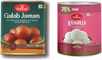 Haldiram's Gulab Jamun & Rasgulla Combo Pack 1 Kg Tin X 2 Pcs