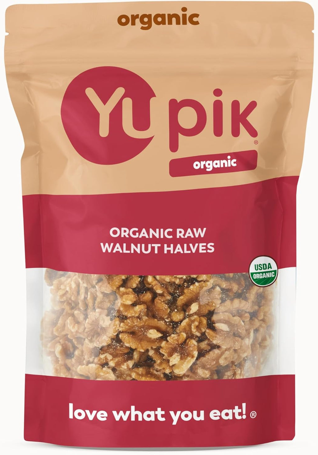 Yupik Organic Raw California Walnuts, Halves, 2.2 lb (35.2 oz), Kosher, Gluten-Free, Non-GMO, Vegan, Half Nuts, Unsalted, Unroasted, Source of Omegas, Healthy Snacks, Ideal for Baking & Cooking