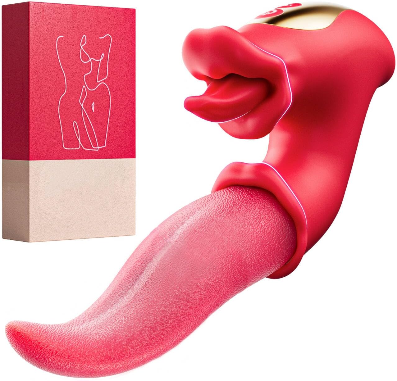 Quiet Bullet Tool-Powerful 7 Modes Small Silicone Massage Rod for Women Portable & Handheld Personal Bullet Tool for Quick Relaxation W9855 (RED1)