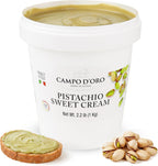 CAMPO D'ORO Sicilian Pistachio Sweet Cream Spread, 22% Pistachios, Rich and Nutty Butter, 2.2 lbs (1 kg), Product of Sicily Italy