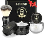 Mens Shaving Kit, The Ultimate Secret Santa Gift Set - Include Shaving Soap, Brush, Cream & Bowl – Premium Aftershave Christmas Gift Set for Him, Husband, Boyfriend – Ideal Grooming Essentials