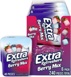EXTRA Gum Sugar-Free Chewing Gum, Berry Mix - 3.21-Ounce 40-Piece Bottle (Pack of 6)