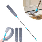 TTCPUYSA Retractable Gap Dust Cleaner, Under Fridge & Appliance Duster, Microfiber Hand Duster, Telescopic Dust Brush for Wet and Dry, Cleaning Tools for Bedroom Kitchen Gap