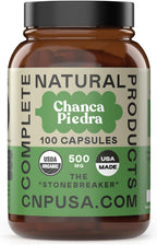 Chanca Piedra Organic Capsules 500mg - Phyllanthus Niruri Stonebreaker Extract, Kidney Gallbladder Liver Support, 100 Chanca Piedra Capsules, Non GMO, Alcohol Free, Vegan Herbal Supplement Made in USA