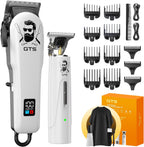GTSPro Hair Clippers for Men, Clippers and Trimmers Set, Barber Clippers, Electric Hair Trimmer with Box, Gifts for Men White