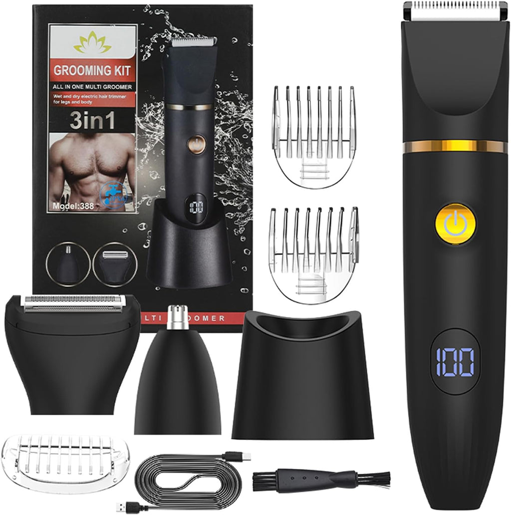 Multifunctional Dry Wet Shaver for Body Hair Removal with 360 Degree Flexible Heads and LED Screen Home Individual Care Gadget