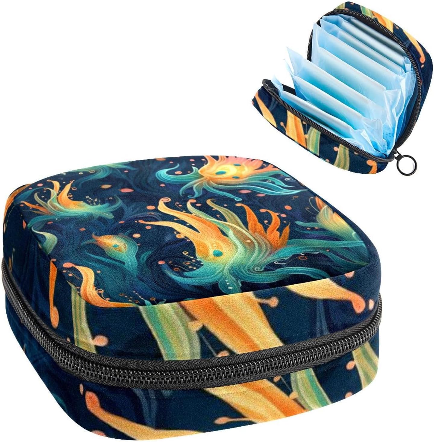 Sea Slug Sanitary Napkin Storage Bag, Tampons Collect Holder Purse, First Period Kit for Girls Women, Pad Bag for Period for School