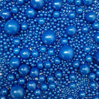 Edible Pearl Sugar Sprinkles Royal Blue Candy Mixing Size Baking Edible Cake Decorations Cupcake Toppers Cookie Decorating Celebrations Wedding Valentines Easter Halloween Christmas Supplies 120g/ 4.23oz