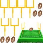 Hooqict 12Pcs Football Cake Decorations Set with Mini Football Goal Post Cake Toppers & Cupcake Toppers for Sport Theme Game Day Decorations Tailgate Party Supplies