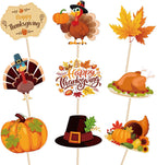 144PCS Thanksgiving Cupcake Toppers Toothpicks Decorations - Turkey Day Fall Picks Food Appetizers Sticks Party Supplies