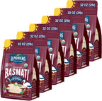 Lundberg Basmati Rice, Organic Long Grain White Rice - Non-Sticky, Fluffy Aromatic Rice, Vegan Food, Healthy Meals, Gluten-Free Rice Grown in California, 32 Oz (Pack of 6)