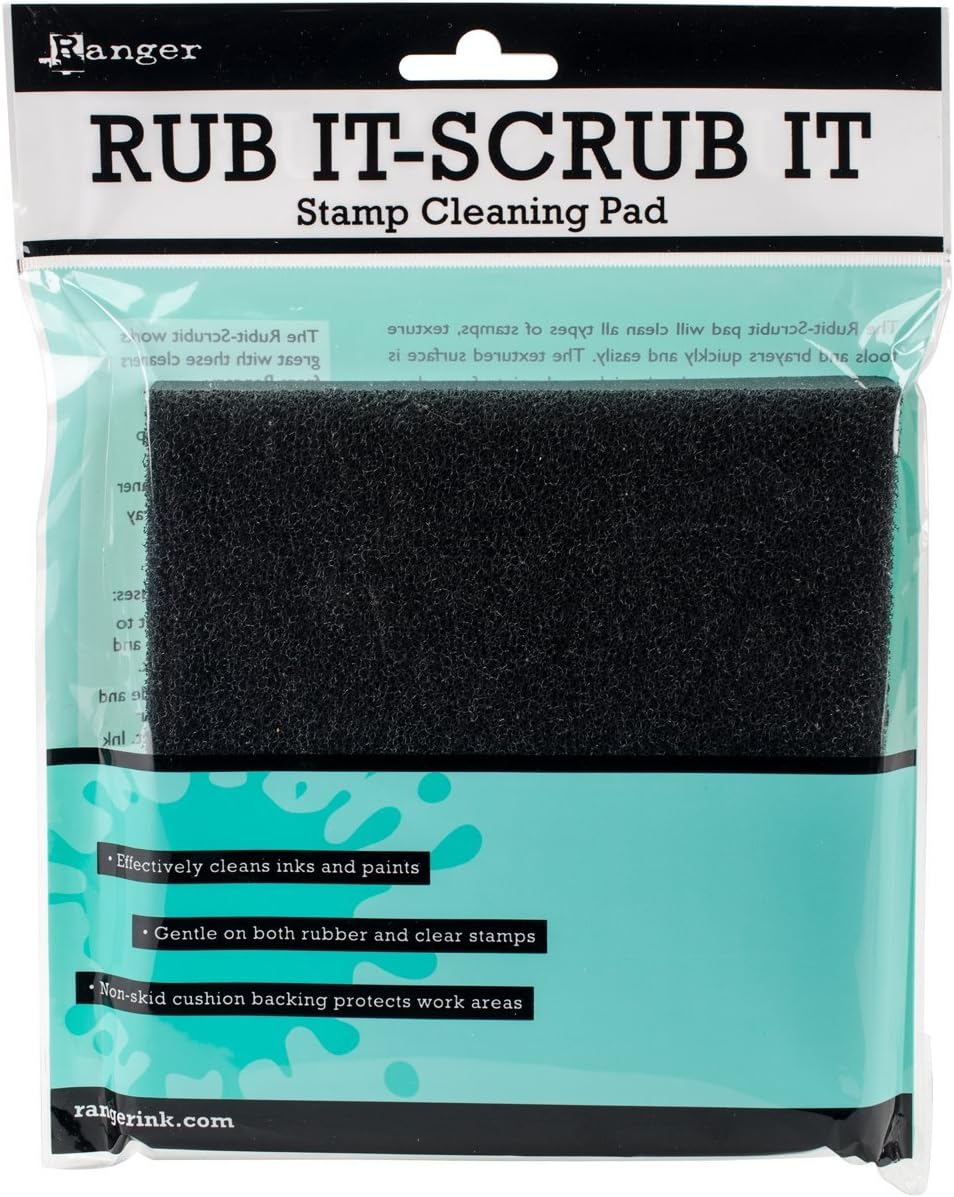 Ranger Inkssentials Rub-It Scrub-It Stamp Cleaning Pad 6" x 6"