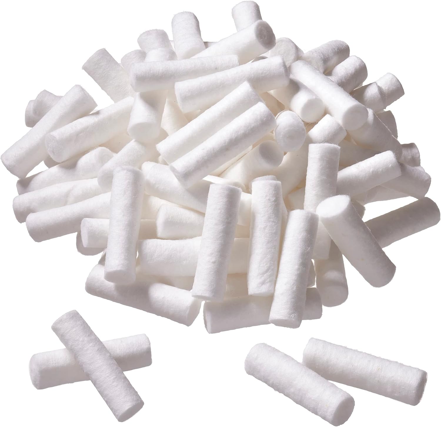 100 Dental Cotton Rolls, One Inch Nosebleed Plugs for Kids or Adults - Extra Absorbent Blood Clotting, Cotton Rolls (100 Count)