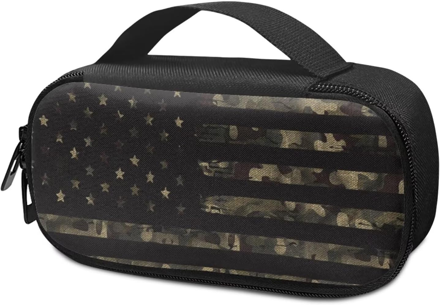 Gomyblomy Camo American Flag Insulin Cooler Travel Case Diabetic Medication Insulated Cooler Organizer for Insulin Pen and Other Diabetic Supplies for Women Men