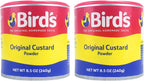 Bird's Original Instant Custard Powder 240g – Classic British Dessert Mix, Just Add Water, Creamy & Delicious (Pack of 2)