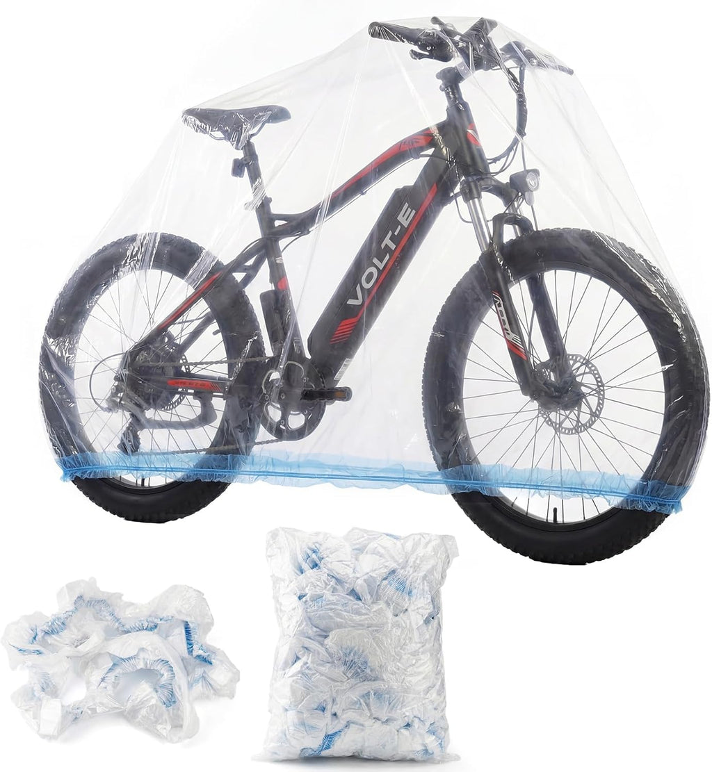 10 Pack Disposable Electric Bike Cover, Bicycle Cover Waterproof Outdoor for E-Bike, Disposable Waterproof Outdoor Bike Protector, Universal Fit for Electric Bicycles
