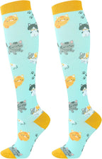Junely Compression Socks for Women Knee High Stockings for Running Athletic Nurses Work Support Travel Flight Sports Gifts