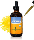 Herb Pharm Certified Organic Dandelion Liquid Extract for Cleansing and Detoxification, Organic Cane Alcohol, 4 Ounce