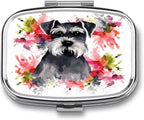 Schnauzer Weekly AM/PM Pill Organizer.Waterproof Portable Compact Travel Pill Organizers.Small Pill Box for Medicine Holder for Vitamins Medication.