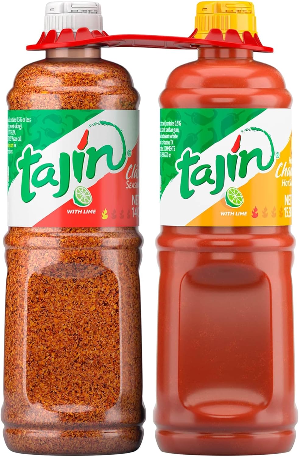 Tajin Clásico Seasoning 14oz and Tajín Fruity Chamoy Sauce 15.38oz Bundle (Pack of 2)