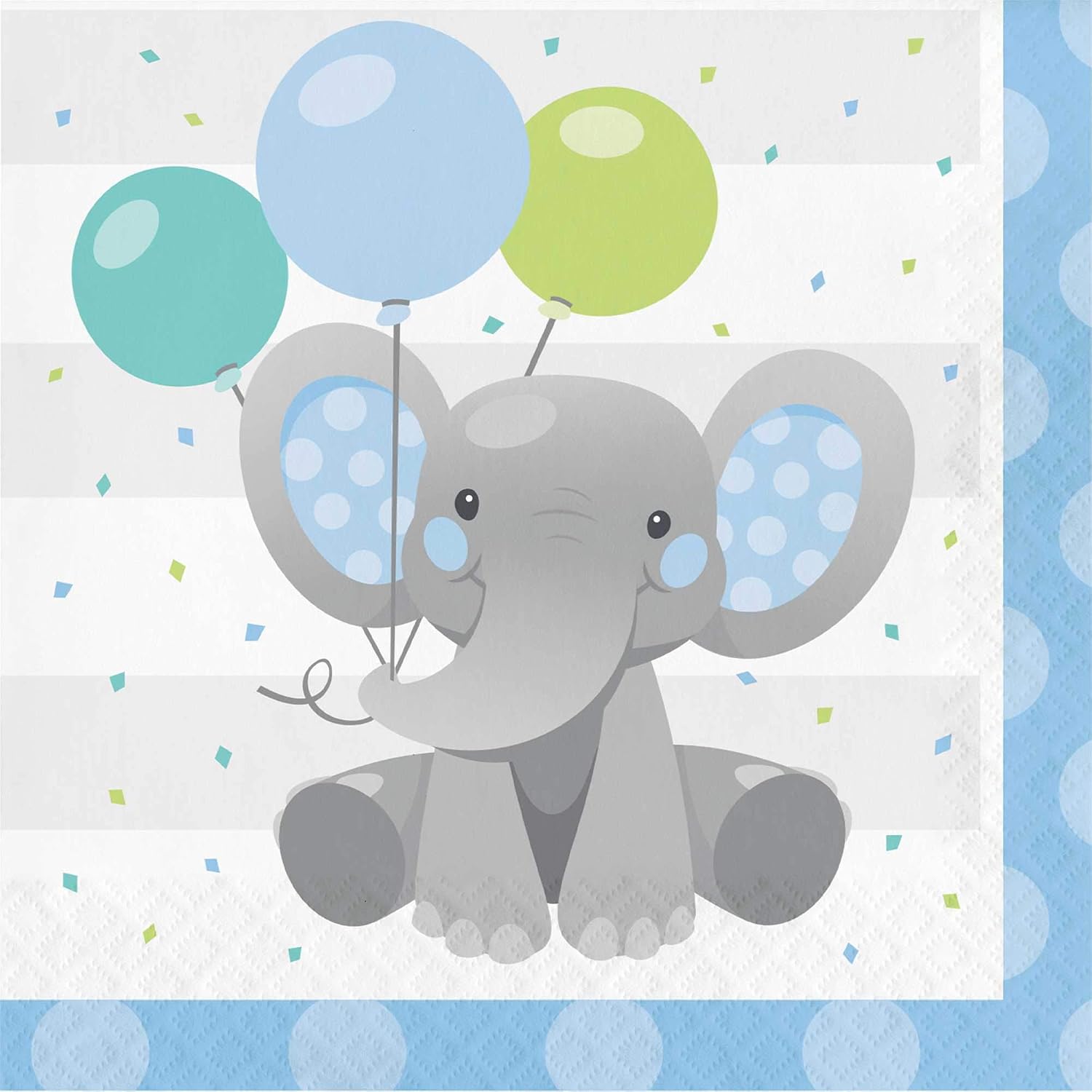Enchanting Elephants Boy Napkins, 16 ct
