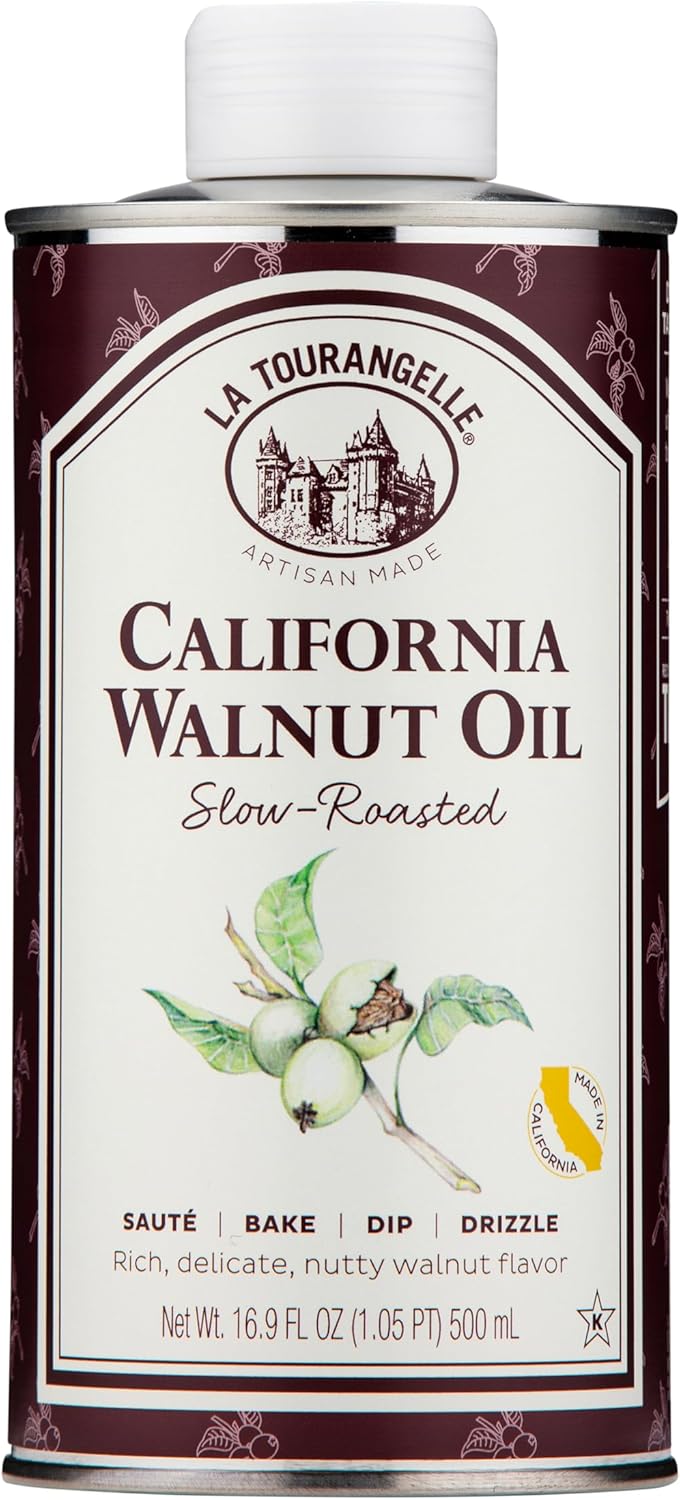 La Tourangelle, Roasted Walnut Oil, Plant-Based Source of Omega-3 Fatty Acid, Cooking, Baking, & Beauty, 16.9 Fl Oz