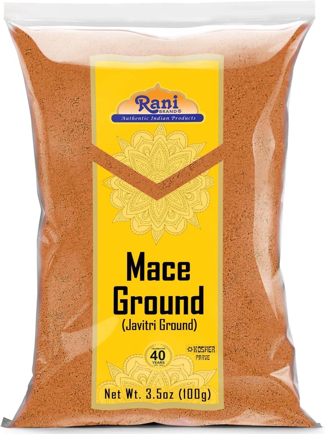 Rani Mace Ground (Javathri) Powder, Spice 3.5oz (100g) ~ All Natural | Vegan | Gluten Friendly | NON-GMO | Kosher | Indian Origin