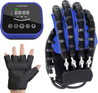 Rehabilitation Robot Gloves, Finger Straightening Brace Guard Protector, Electric Finger Training Orthotics for Hand Function Recovery Stroke Hemiplegia Patients(Size:Left-M)