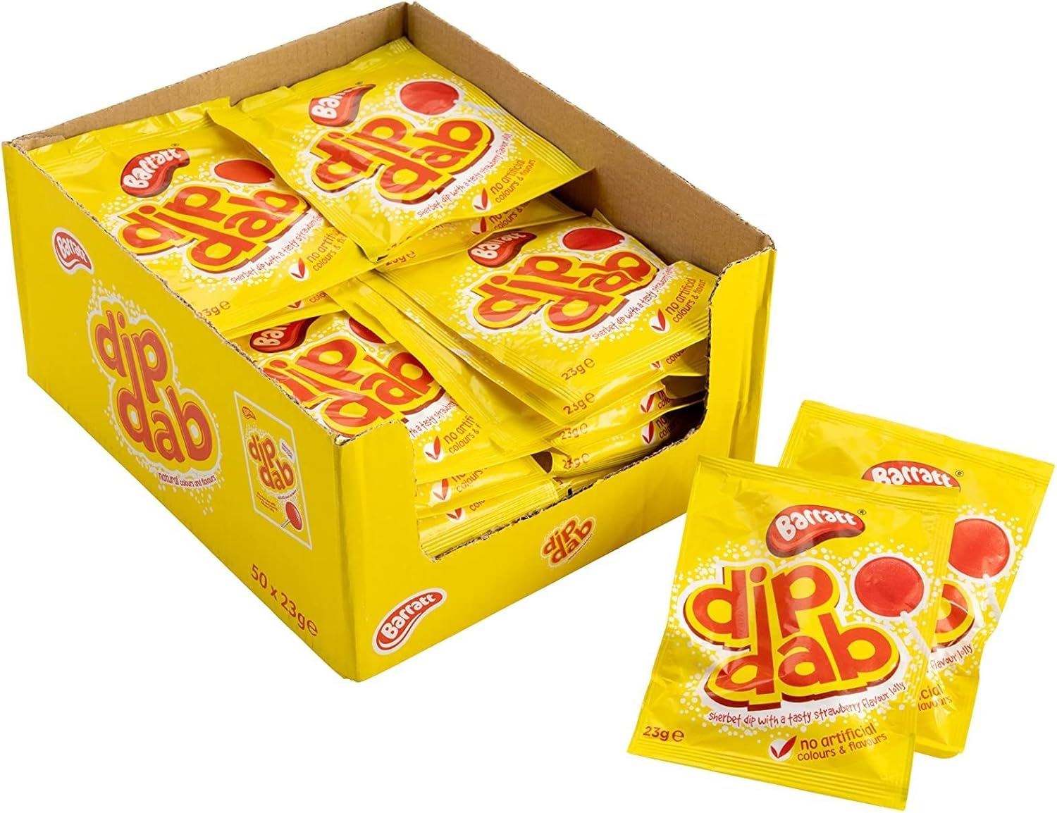 Barratt Dip Dab Strauberry Lolly, 50 x 23g