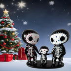 YOWOY Sugar Skull Couple Statue, Sugar Skull Decor, Day of The Dead Decorations,Resin Skulls Sculptures Home Decor,Dia De Los Muertos Decor,Halloween Adorable Skulls Figurines Gifts for Women (F)