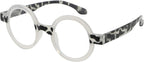Eyekepper Round Reading Glasses for Women Retro Readers Eyeglasses - Black/Tortoise +3.00
