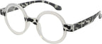 Eyekepper Round Reading Glasses for Women Retro Readers Eyeglasses - Black/Tortoise +3.5